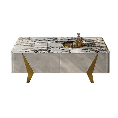 Italian luxury-style marble coffee table