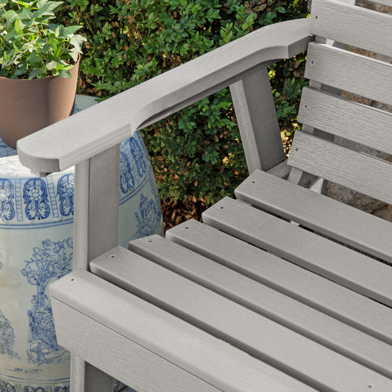 Banc de jardin en plastique Midwest, H 35 po x l 64 po x P 25 po, Gris havre