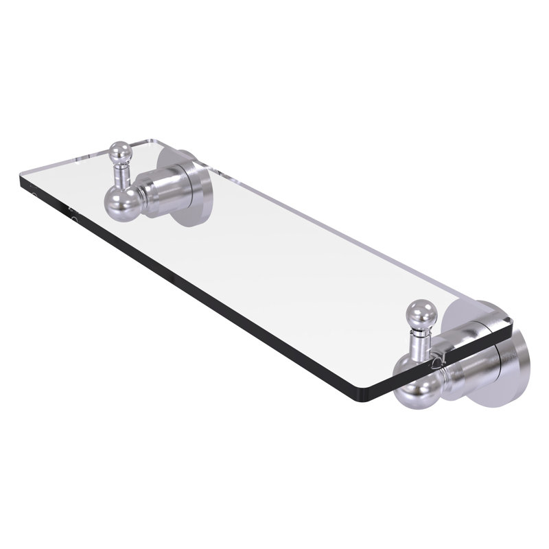Lera Bracket Shelf, 16" W x 3" H, Satin Chrome