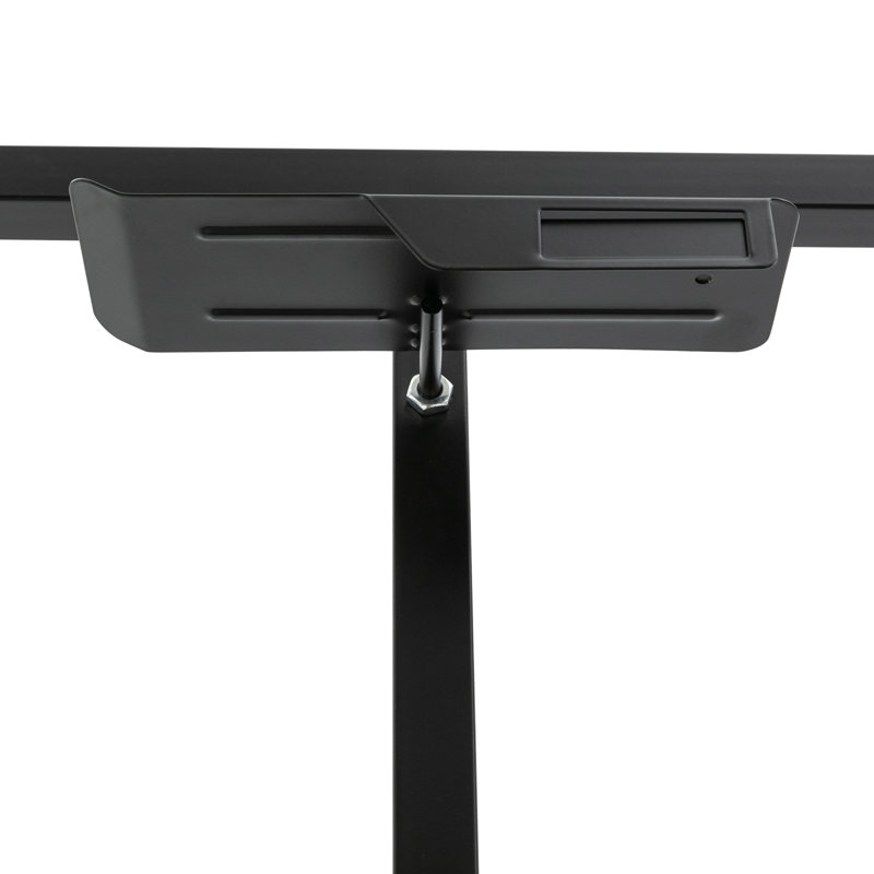 Free Standing Shoe Display Shelf, Black/Light Yellow Wood