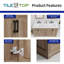 Meuble-lavabo double 60 po avec comptoir en marbre, évier et dosseret Retford pré-assemblé Retford