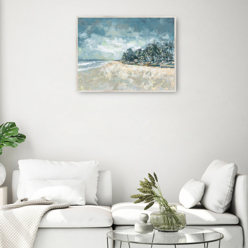«Paradise» par Studio Arts, reproduction d'art sur toile, H 31 po x l 41 po x P 1,5 po, Bois de grange encadré