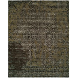 Dhuri Wool Abstract Area Rug in Brown/Blue/Silver