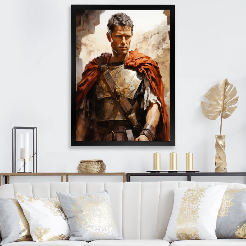 «Emperor Tiberius Imperial Portrait», reproduction sur toile, Cadre photo noir, L 12 po x H 20 po