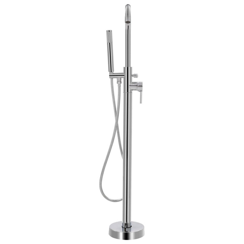 Jain 1 Handle Floor Roman Tub Faucet Bath Filler with Diverter