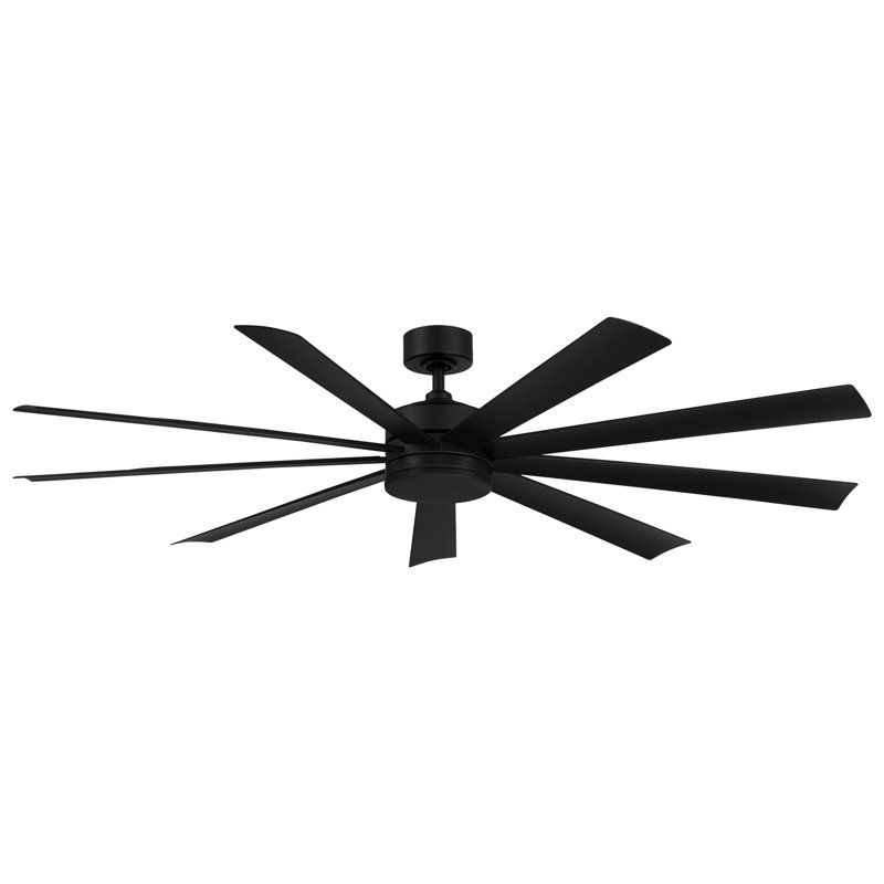 Wynd XL 72" Matte Black Smart Ceiling Fan with LED Light and Remote