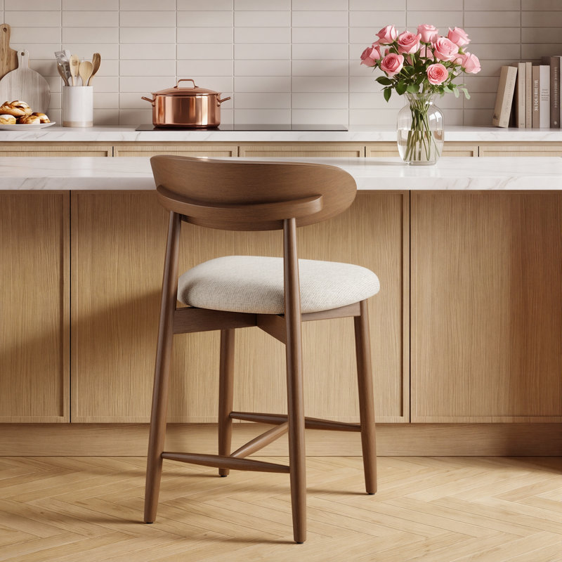 Tabouret de comptoir moderne 24,8 po H, Beige