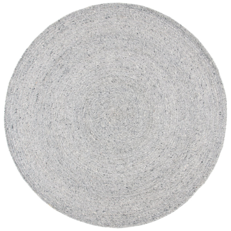 Cordero Hand Woven 0.6 Wool, 0.4 Cotton Solid Color Rug, Round 3'
