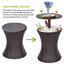 Keyone Round Outdoor Bar Table - 44 cm W 44 cm D