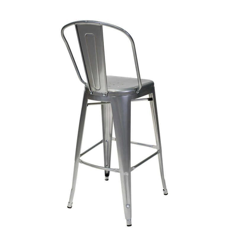 Counter Stool with Metal Frame, Gunmetal Gray