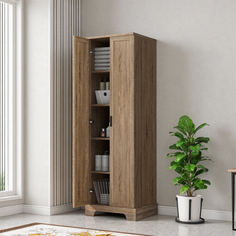 Velmora Luxury Tall Storage Cabinet, 70" High Cabinet with 2 Doors & Adjustable Shelves, Freestanding Organizer for Bathroom, Office, and Dining Room