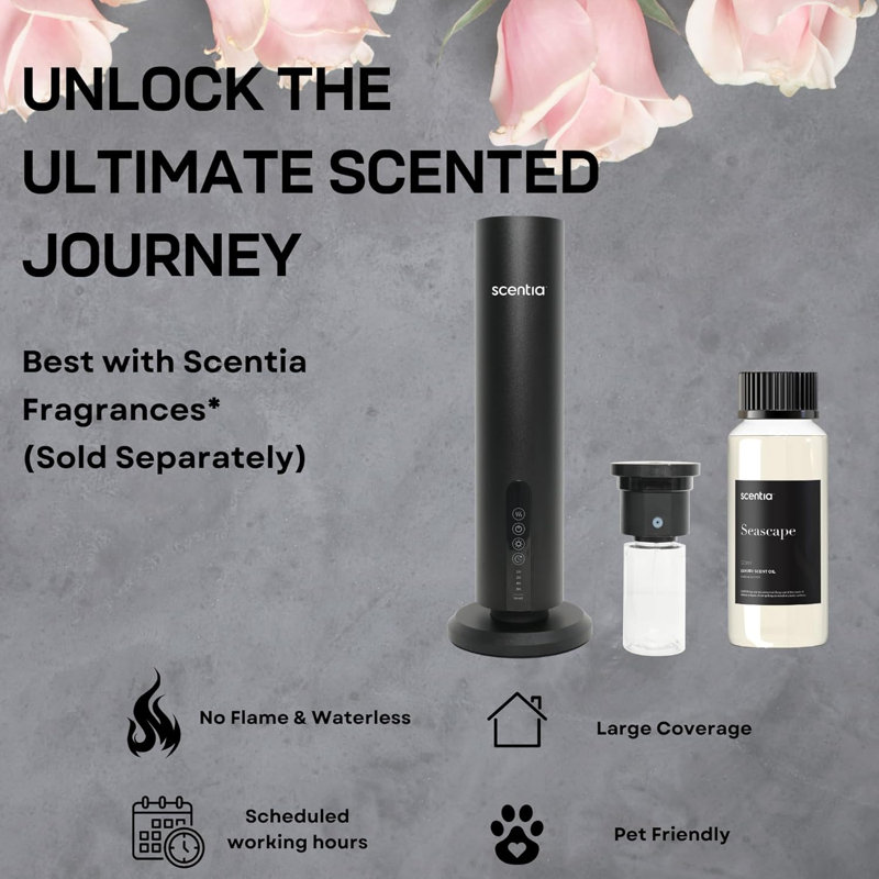 Scentia Max Diffuser Resort Luxury Collection Diffusers With Oil Discovery Kit 20mlx3, Silver