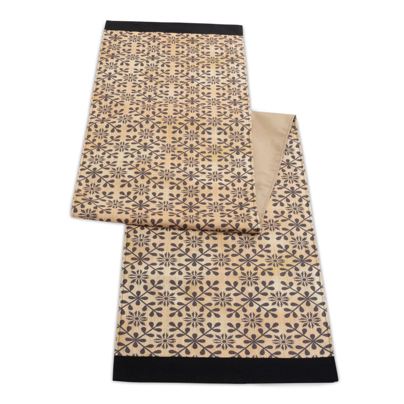 Geometric Floral Patterned Table Runner