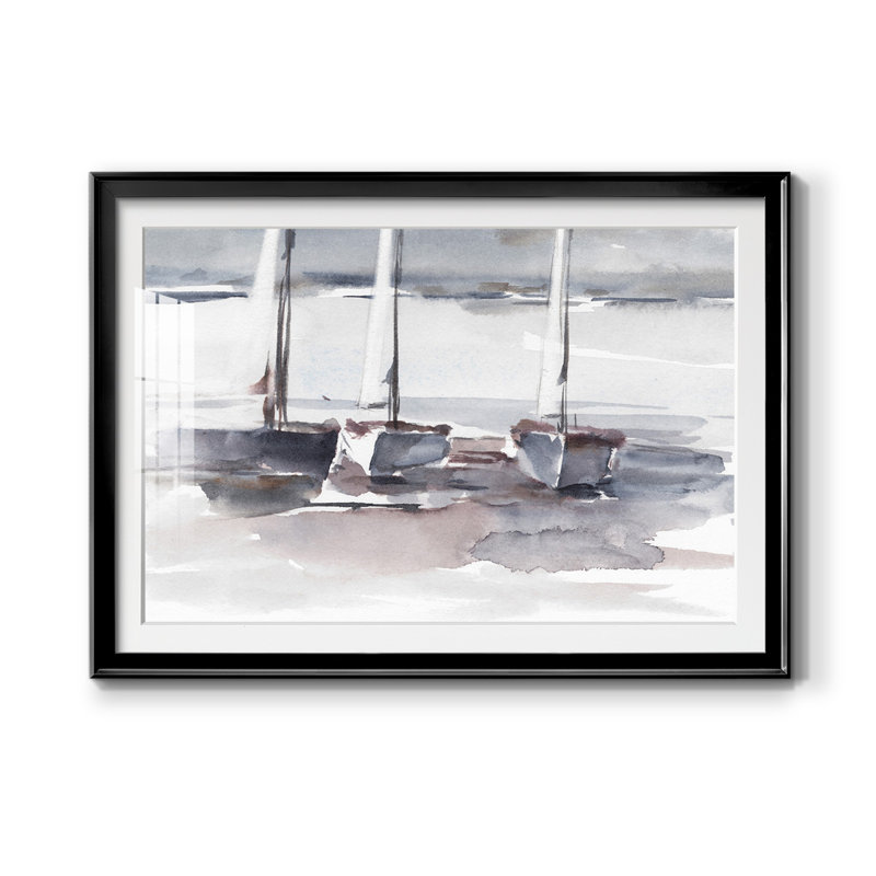 " Caribbean Sails ", 24.5" W x 18.5" H, Black
