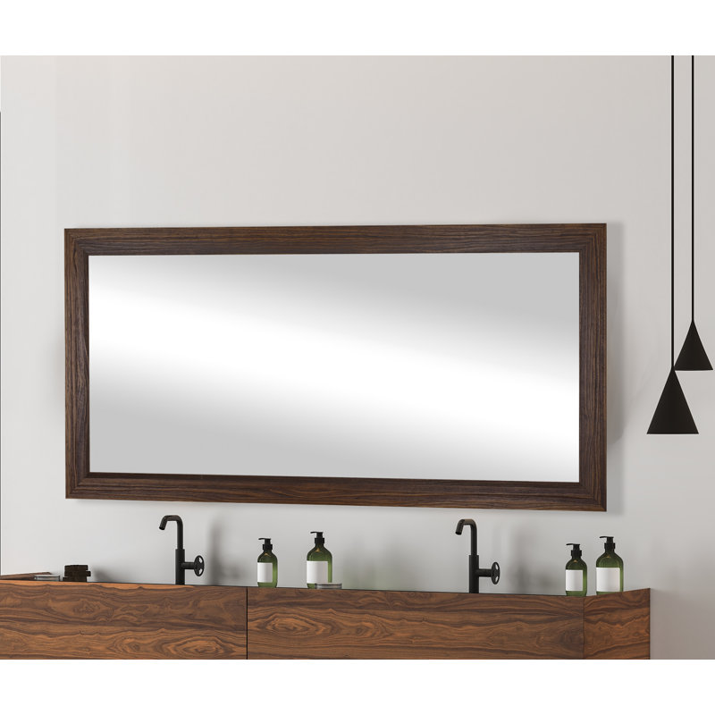 Dakston Solid Wood Flat Wall Mirror, 39.25" H x 55.75" W