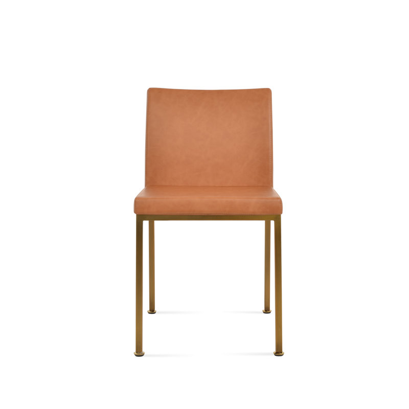 Aria Metal Adjuster Side Chair, Brass, PPM Caramel 