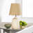 Ceramic Table Lamp with Scallop Shade-2036397905