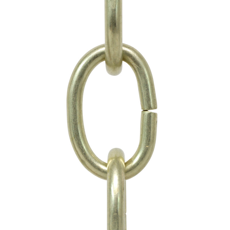 Lustre décoratif à maillons standard, Laiton satiné, 1 pi 