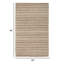 Tapis rectangulaire rayé tissé à la main brun / blanc-88631910