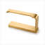 Greta - Solid Brushed Brass Minimalist Toilet Roll Holder