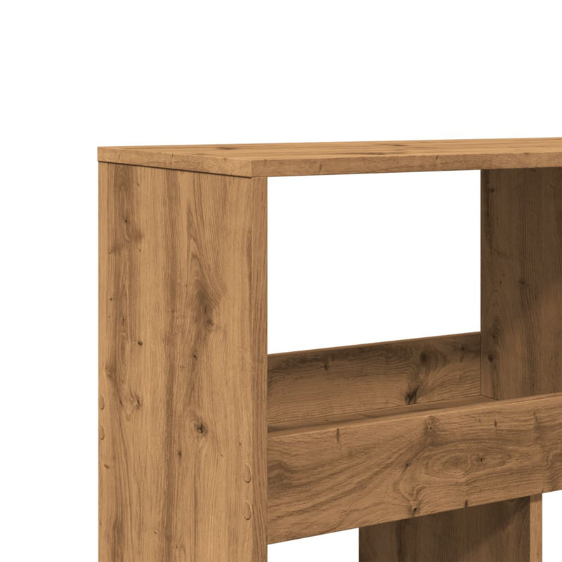 Andrika 100cm W Bookcase, 187.5cm H x 100cm W x 33cm D, Artisan oak