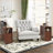 MDF Nightstand with Drawers &amp; Shelves, Solid Wood Legs for Bedroom Corners