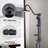 Wall Mounted Shower Head Package With 8" Rain And Handheld In Bronze Nuance Stainless Steel Dual Configuration Oil-Rubbed Shimmer