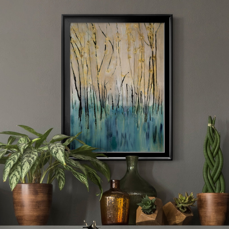 Mountain Air - Peinture sur toile encadrée, H 26,5 po x l 36,5 po x P 1,5 po, Cadre noir