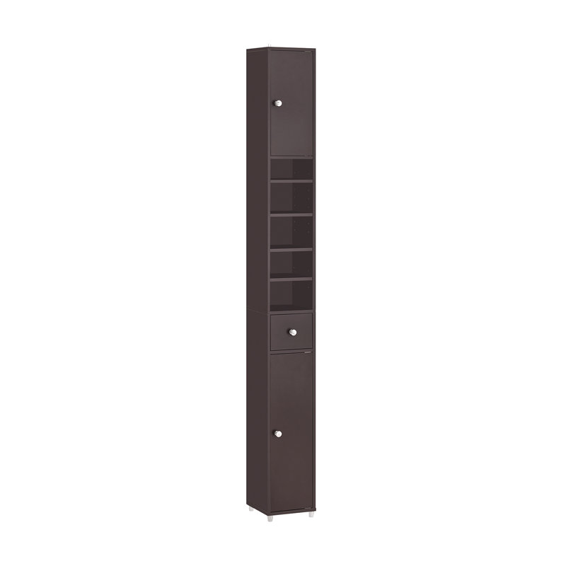 Munford Freestanding 20cm W Linen Cabinet, Brown
