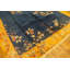 Wool Blue Hand Knotted Pile 1920s Floral Rectangle Antique Rug
