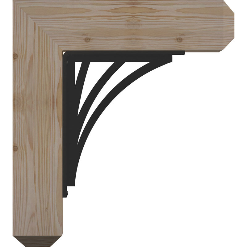 Support de fixation simple 4 po Nevio, H 14 po x P 11 1/2 po, Cèdre rouge de l'Ouest l 4 po x T 2 po (sciage br