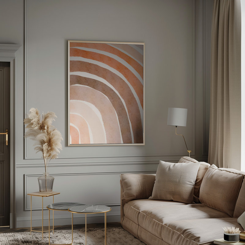 "Lignes abstraites", art mural texturé, Argent argent, H 14 po x l 10 po