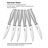 Velaze 16 Piece Stainless Steel Knife Block Set