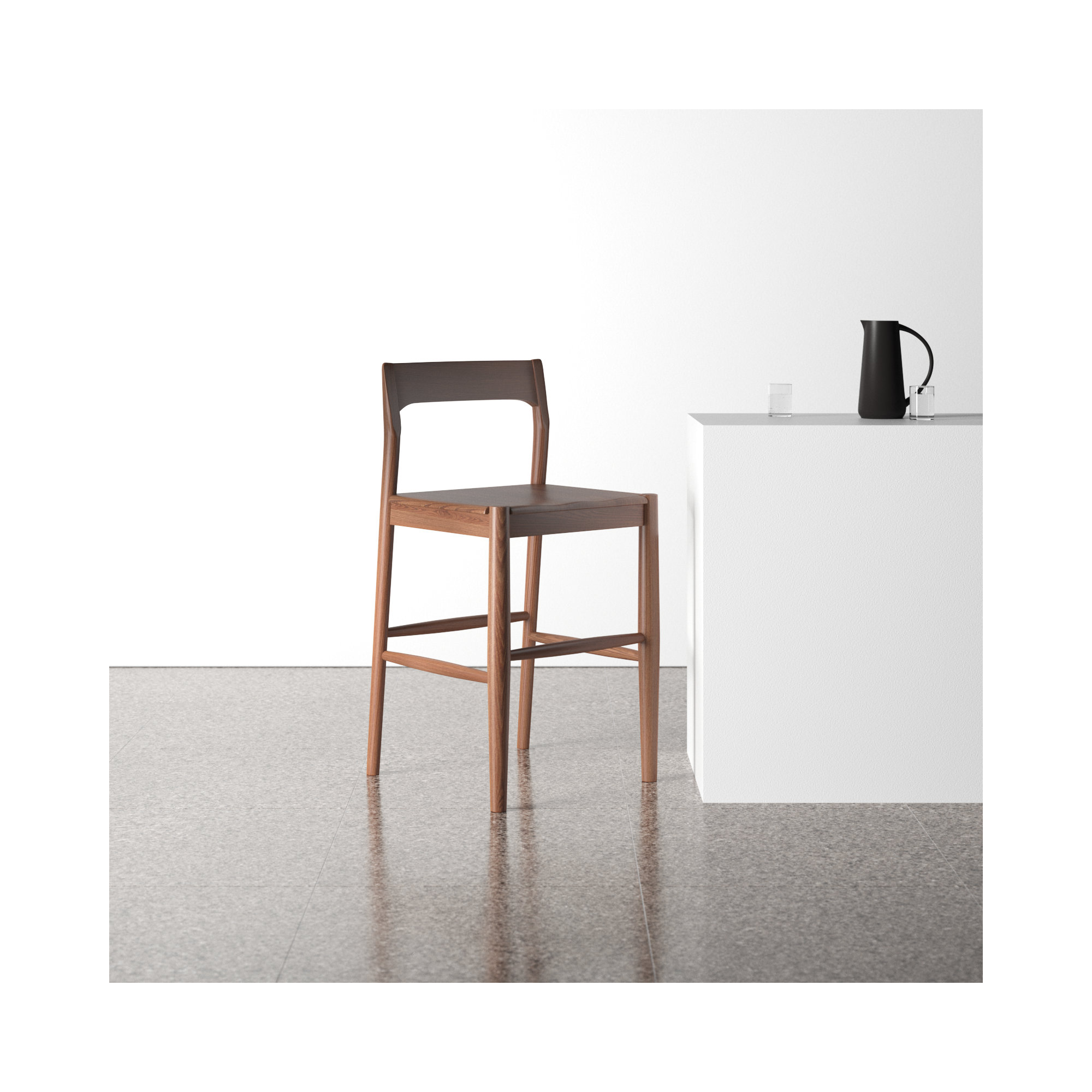 Krieger Bar and Counter Stool, Brown, Bar Stool (30" Seat Height)