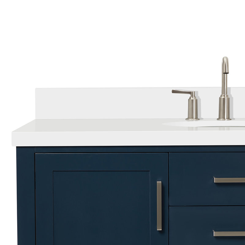 Bayhill 61'' W Single Vanity, Oval, Navy, 61"