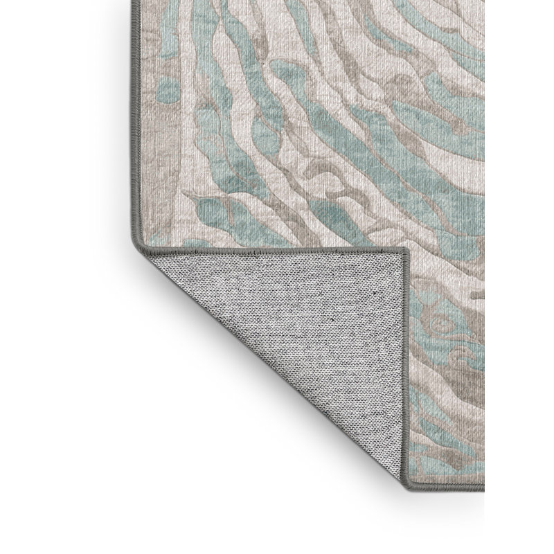 Machine Washable Gray Area Rug, Runner 2' x 4'
