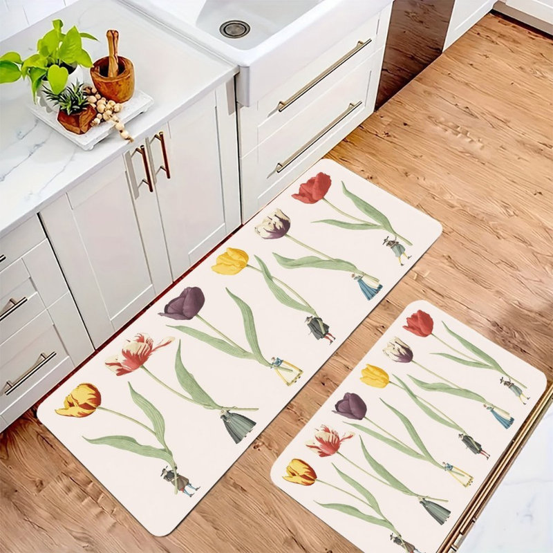Tapis de cuisine antidérapant 2 pièces