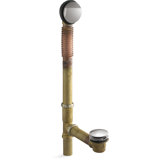 Clearflo Brass Toe Tap 1.5" Leg Tub Drain With Overflow
