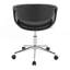 Chaise de travail en métal chromé et similicuir-241590138