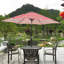 Parasol 9 pi avec rayures rouges-1481843944