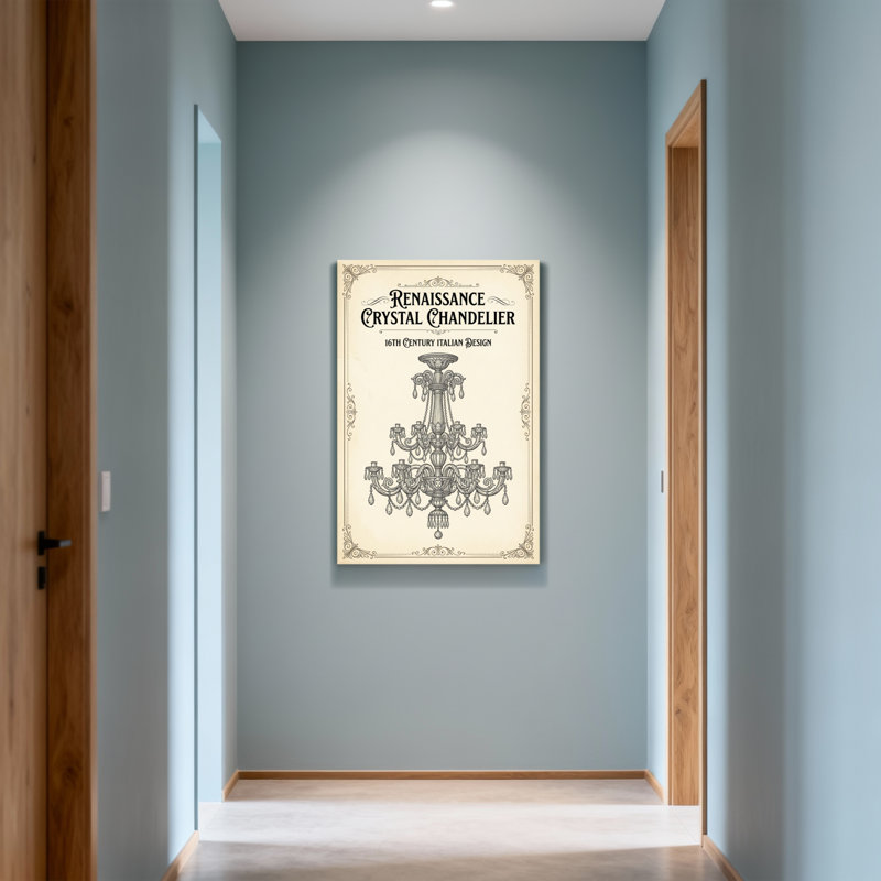 Imprimé de lustre en cristal Fashion Renaissance, H 12 po x l 18 po