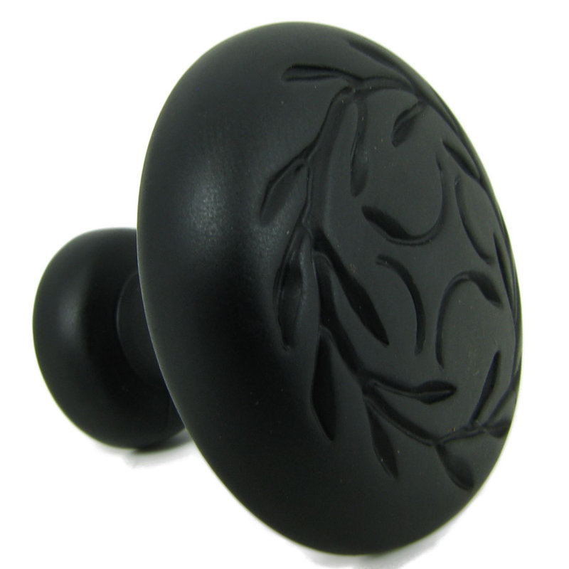 Leaf 1 1/4" Diameter Mushroom Knob Multipack, Matte Black