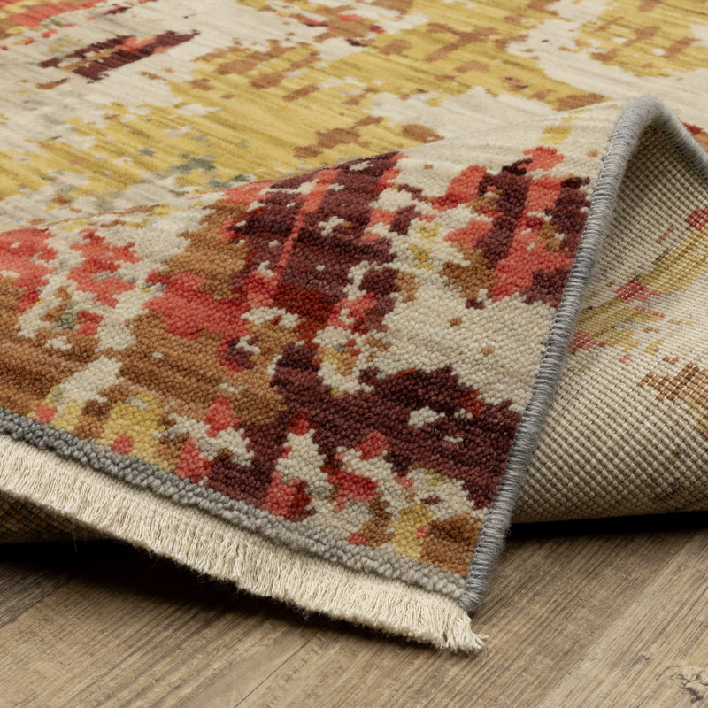 Japhenia Abstract Indoor Rug, Rectangle 3'3" x 5'