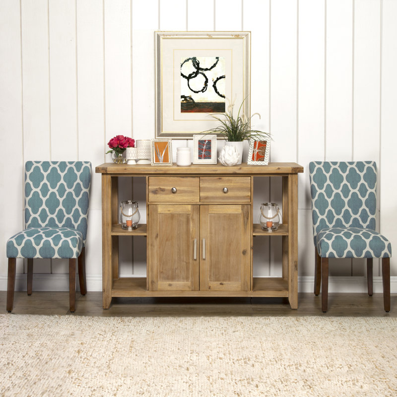 Conde 20.5'' H Upholstered Dining Chair, Teal Blue