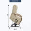 Fauteuil inclinable électrique Power Leatheraire avec moteur double, positions infinies, massage thermique et accoudoirs en bois massif-250399029