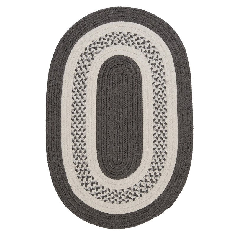 Tapis intérieur / extérieur Crescent - gris, Rond 3 pi