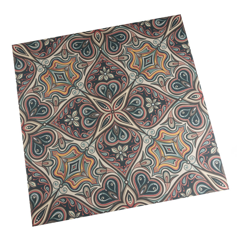 Imagine Tapestry Mandala 19.4" x 19.4" Porcelain Moroccan Wall & Floor Tile
