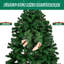 Sapin de Noël artificiel pré-illuminé de 1,80 m (6 pieds) en forme de bonnet de Père Noël, avec 250 lumières DEL blanc chaud et 8 modes d'éclairage
