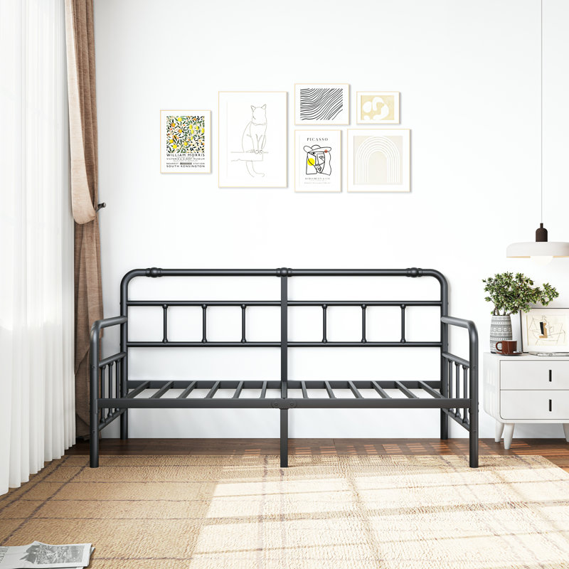 Metal Frame Daybed, Sofa Bed Platfrom, Black