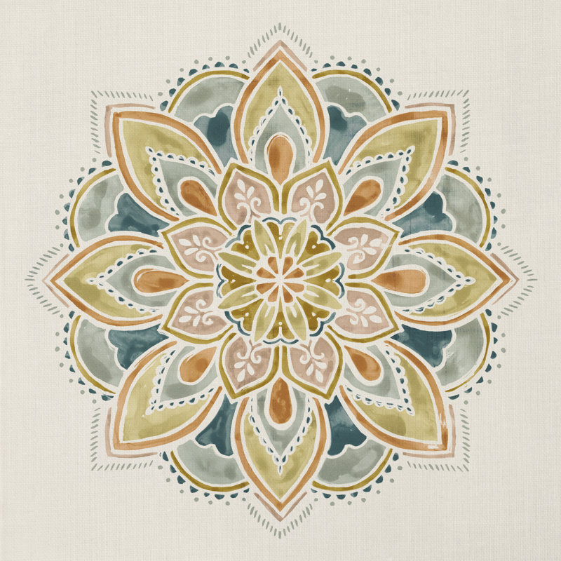 Summer Mandala IV - Wrapped Canvas Painting, 122cm H x 122cm W x 3.8cm D